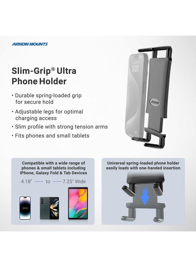 Arkon Windshield Dash Phone Car Mount for iPhone XS Max XS XR X 8 Galaxy S10 S9 Note 9 iPad mini Retail Black - Image 3