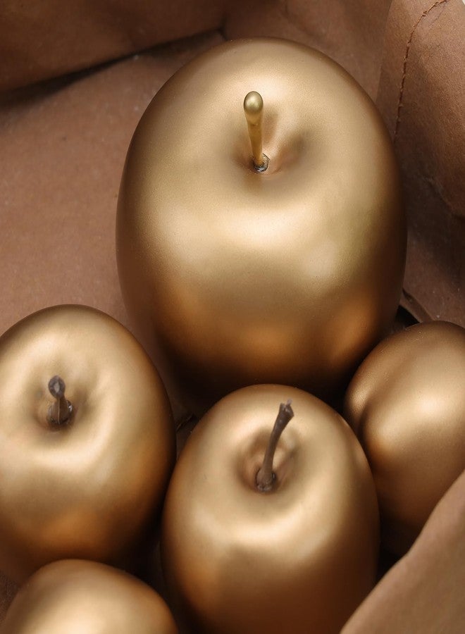 Gresorth 15 PCS Artificial Golden Apple Decoration Fake Fruit Model Lifelike Vegetable Display Simulation Home Set for Cabinet Christmas Table - Image 5