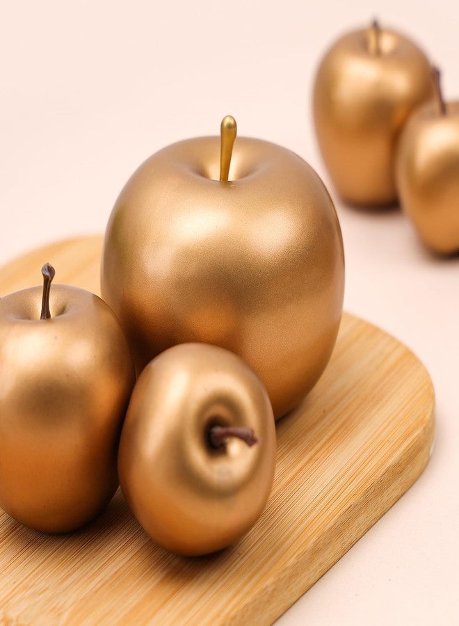 Gresorth 15 PCS Artificial Golden Apple Decoration Fake Fruit Model Lifelike Vegetable Display Simulation Home Set for Cabinet Christmas Table - Image 4