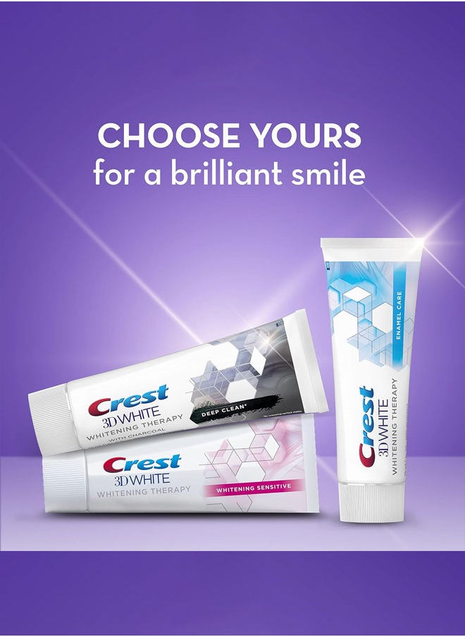 Crest - 3D White Whitening Therapy Toothpaste - Deep Clean with Charcoal 75mll Pack of 3 - Image 1