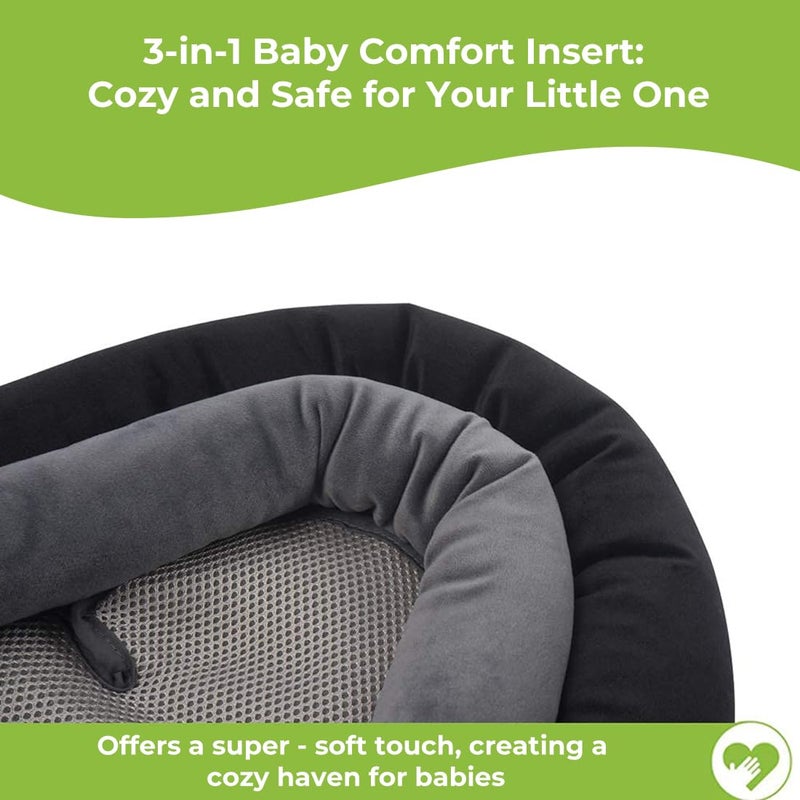 COOLBEBE Upgraded 3-in-1 Babybody Support for Newborn Infant Toddler - Extra Soft Car Seat Insert Cushion Pad, Perfect for Carseats, Strollers, Swings - Image 4