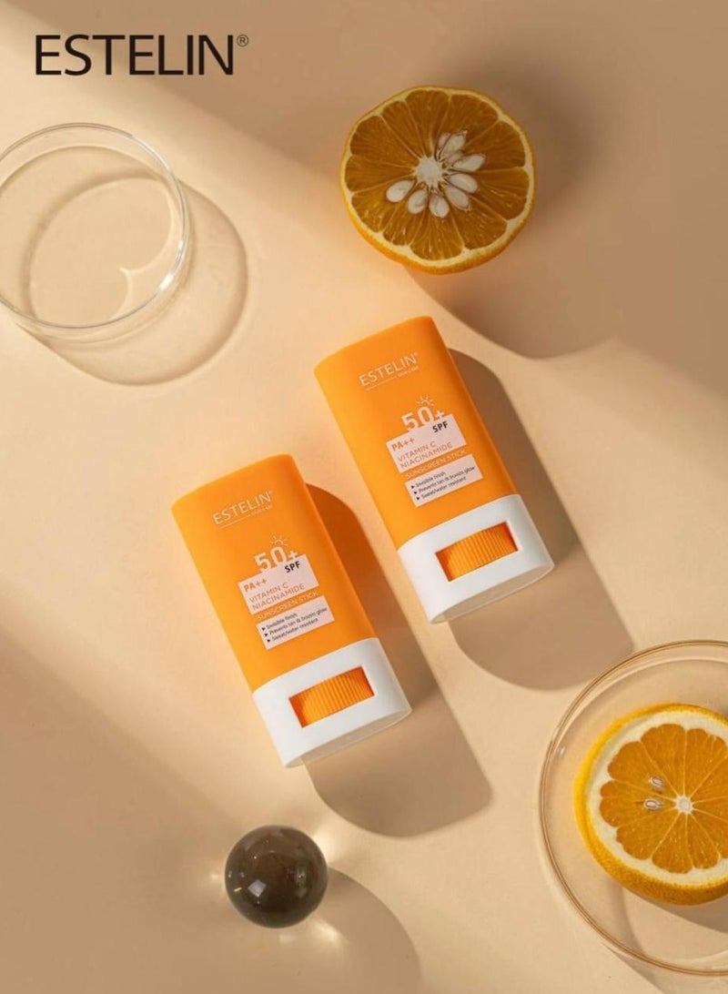 ESTELIN Vitamin C Niacinamid Sunscreen Stick Spf 50+ 20 g - Image 2