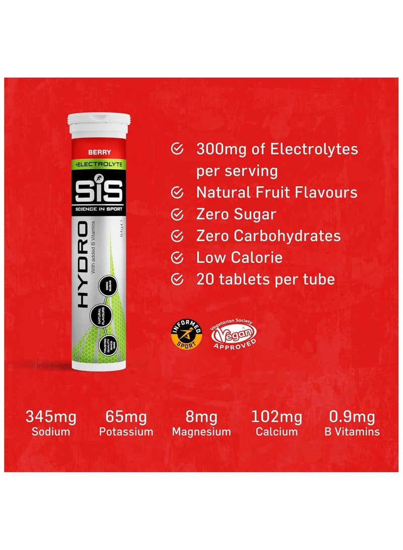 SIS Hydro Electrolyte Tablets 60 Servings | 3 Pack | 60 x 4.5g | Sugar Free Hydration Tablets | Essential Electrolytes to Reduce Fatigue & Aid Rehydration | Gluten Free | Berry Flavour - Image 5
