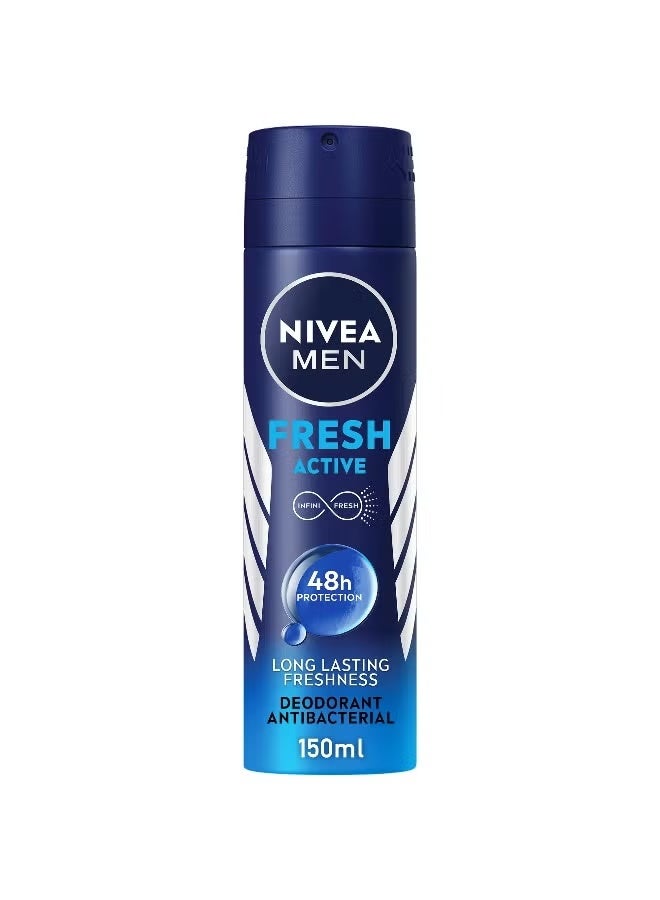 Nivea Men Fresh Active Quick Dry Deodorant Spray 150ml - Image 2