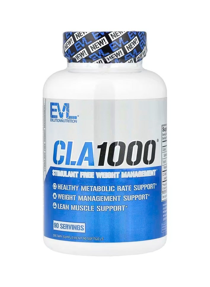 EVLUTION NUTRITION CLA 1000 Stimulant Free Weight Management Dietary Supplement - 90 Softgels