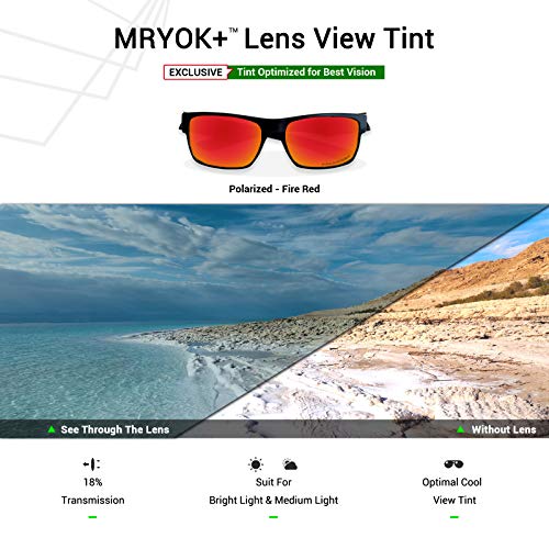 Mryok+ Polarized Replacement Lenses for Oakley Holbrook OO9102 - Fire Red - Image 5