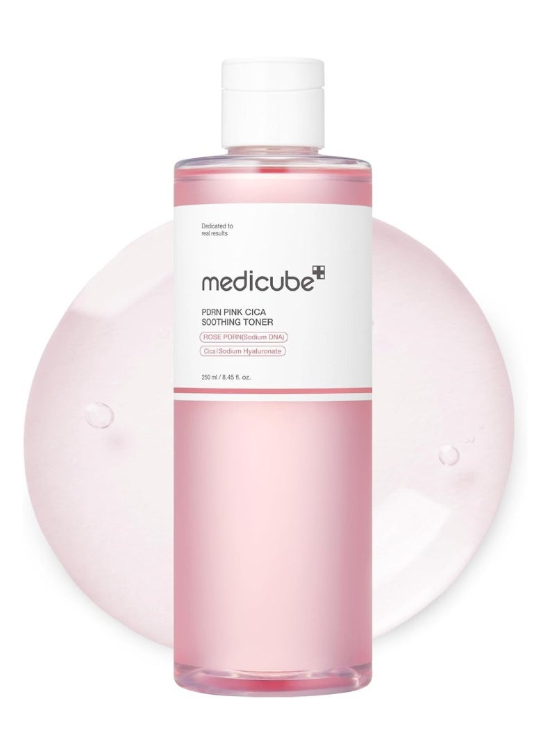 Medicube Medicube PDRN Pink Cica Soothing Toner 250ml, Enriched with Salmon PDRN, CICA and Niacinamide  - Image 1