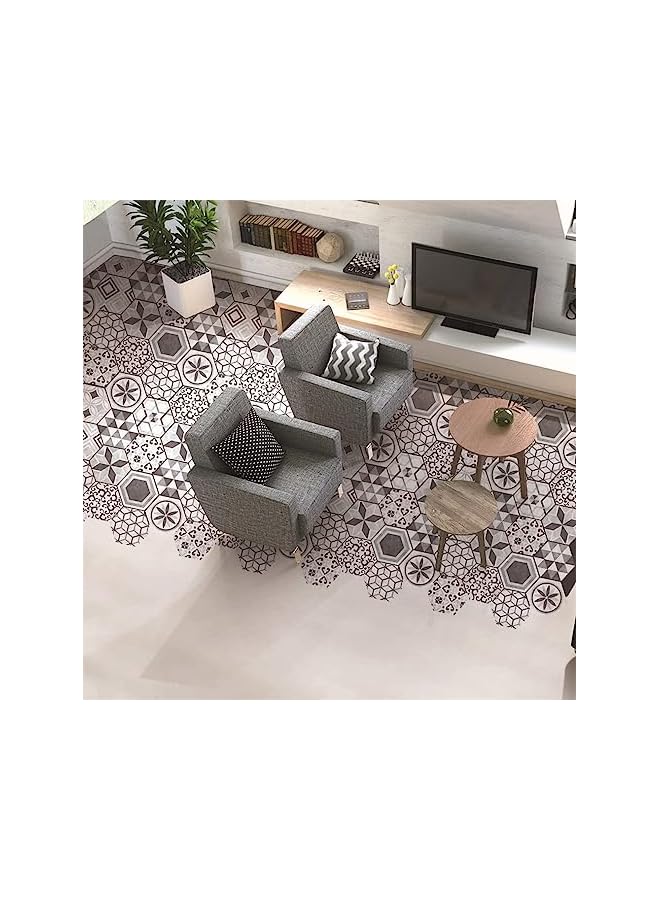 KASTWAVE Non-Slip Floor Sticker, 10 Pcs Waterproof Anti-Skid Peel And Stick Tile Backsplash Stickers, Self-Adhesive Floor Sticker Diy Art Decal Kitchen Bathroom Bedroom Home Wall Decoration - Image 4