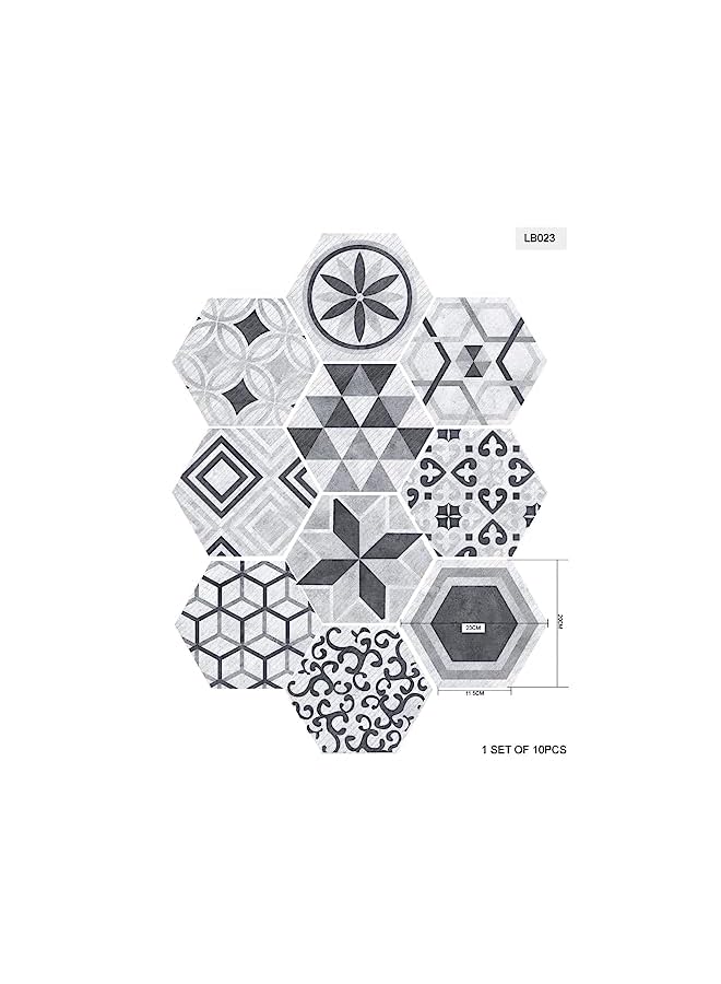 KASTWAVE Non-Slip Floor Sticker, 10 Pcs Waterproof Anti-Skid Peel And Stick Tile Backsplash Stickers, Self-Adhesive Floor Sticker Diy Art Decal Kitchen Bathroom Bedroom Home Wall Decoration - Image 3
