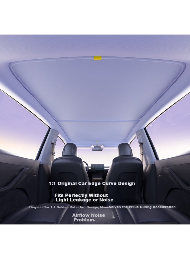 Baseus Tesla Model Y/3 Sunshade Sunroof Curtain Heat Insulation Cooling Ice Shade - Image 4