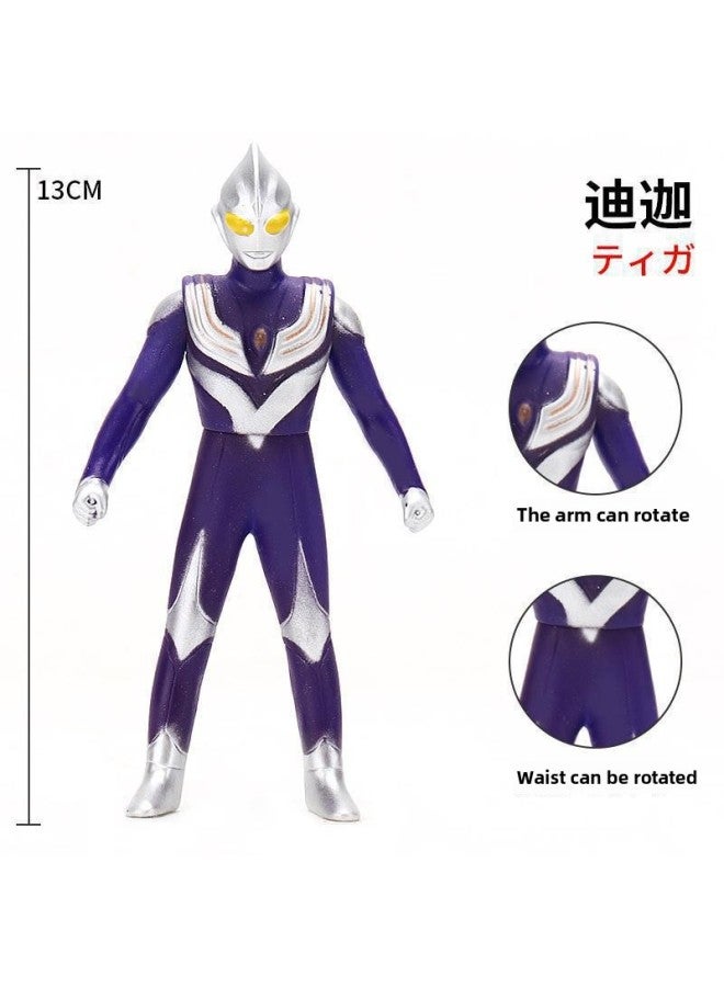 13CM Ultraman Soft Plastic Tiga Style Maltos Galaxy Zero Tiga Superman Children's Hot Toys Wholesale-Color:16. Sky Tiga - Image 1