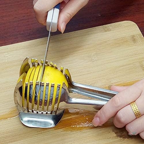 Xunda Tomato Slicer Lemon Cutter Stainless Steel Kitchen Cutting Aid Holder Tools For Soft Skin Fruits And Vegetables,Home Made Food & Drinks Decoration - Image 5