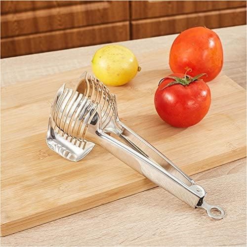 Xunda Tomato Slicer Lemon Cutter Stainless Steel Kitchen Cutting Aid Holder Tools For Soft Skin Fruits And Vegetables,Home Made Food & Drinks Decoration - Image 3