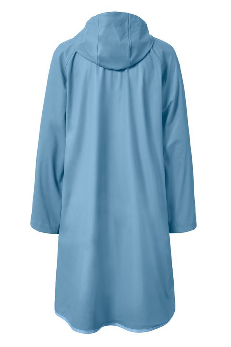 Tchibo Women Plain Raincoat, Blue  - Image 3
