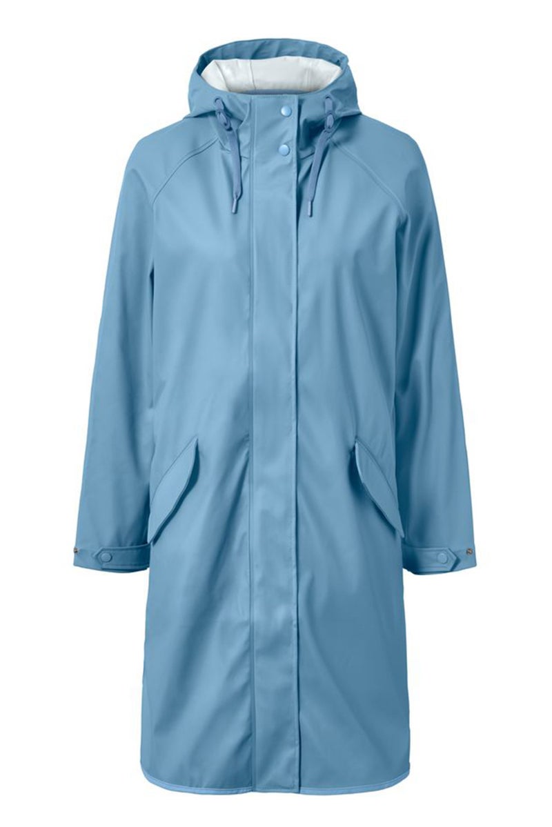 Tchibo Women Plain Raincoat, Blue  - Image 2