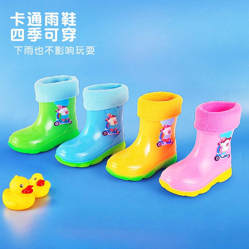 Children'S Rain Boots Are Non-Slip, Wear-Resistant, Cute Cartoon Design, Fleece-Lined For Warmth, Detachable Fleece, Suitable For Boys And Girls, Toddlers And Young Children - Image 5