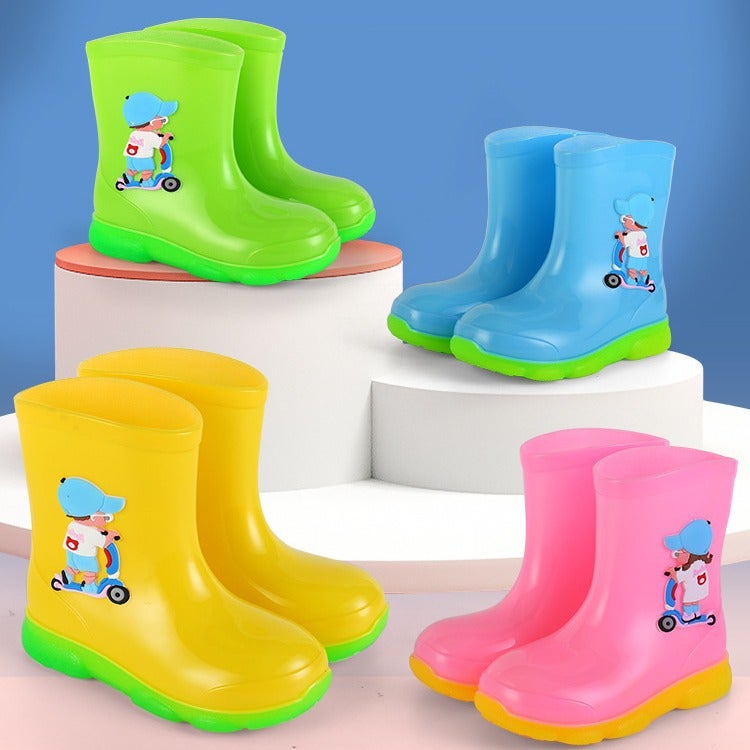 Children'S Rain Boots Are Non-Slip, Wear-Resistant, Cute Cartoon Design, Fleece-Lined For Warmth, Detachable Fleece, Suitable For Boys And Girls, Toddlers And Young Children - Image 3
