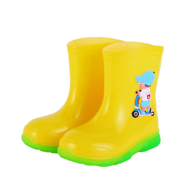 Children'S Rain Boots Are Non-Slip, Wear-Resistant, Cute Cartoon Design, Fleece-Lined For Warmth, Detachable Fleece, Suitable For Boys And Girls, Toddlers And Young Children - Image 1
