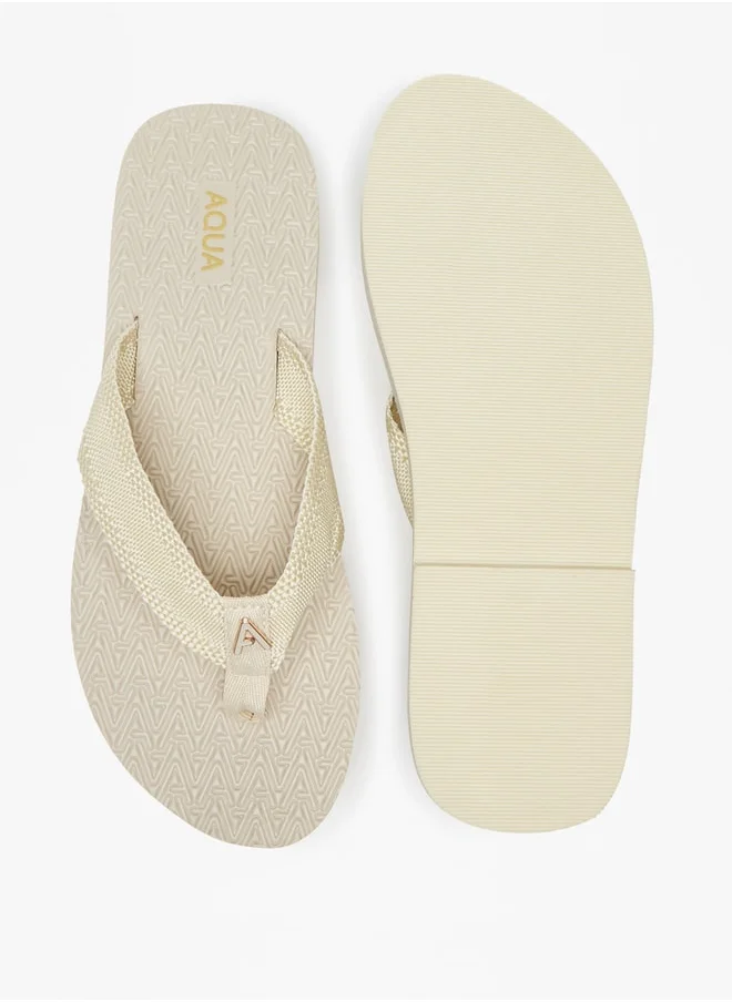 Aqua Women's Textured Thong Slippers