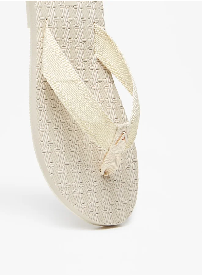 Aqua Women's Textured Thong Slippers