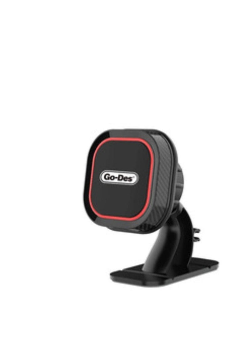 GO-DES GD-HD668 Magnetic Car Dashboard Mount Holder Black/Red - Image 1