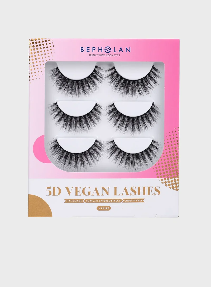 BEPHOLAN Super Volume Layered Mink Lashes - Pack Of 3