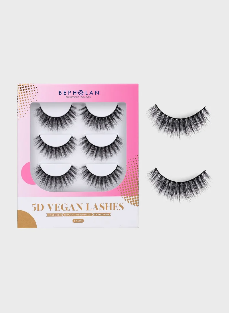 BEPHOLAN Super Volume Layered Mink Lashes - Pack Of 3