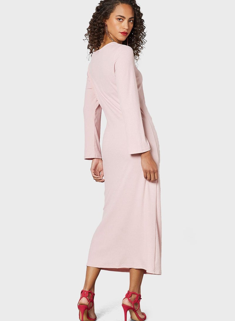 سيفي فور هانيا فستان محبوك بأربطة - Image 2