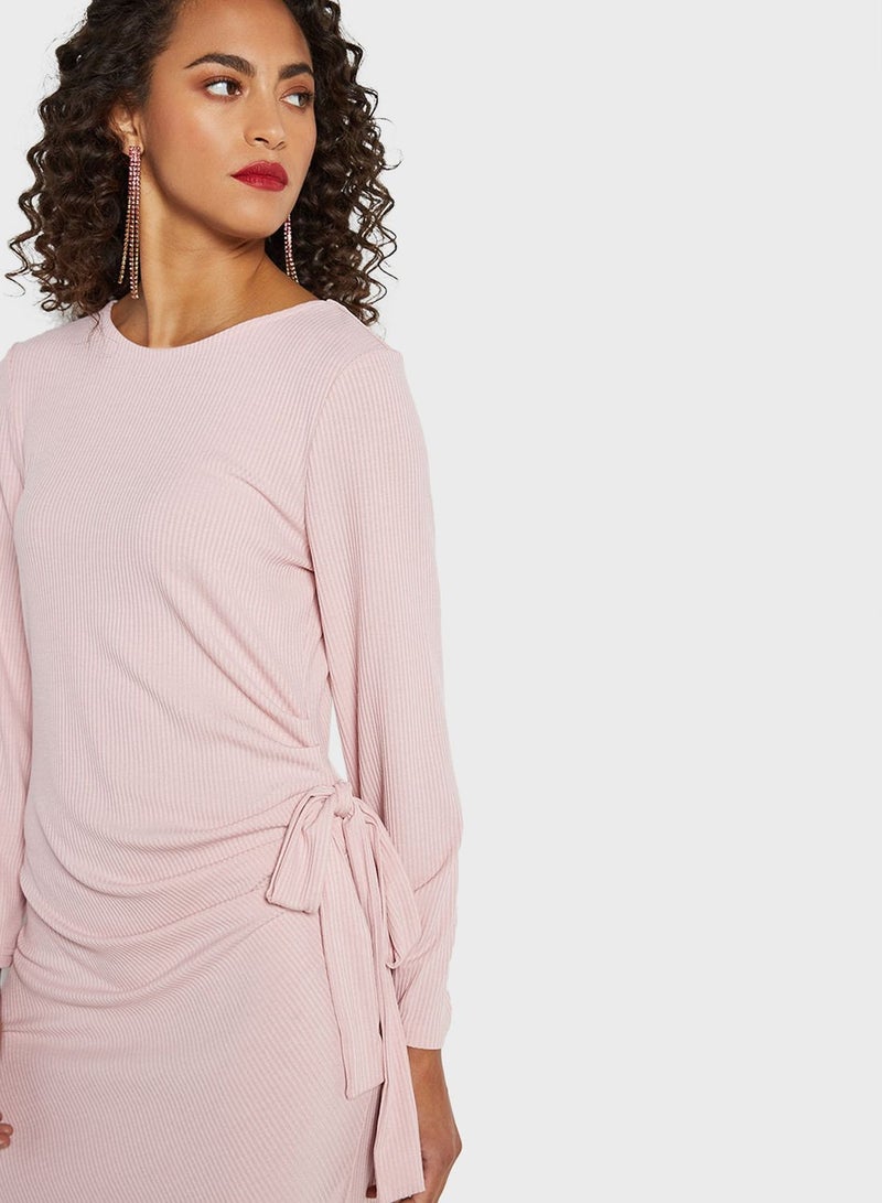 سيفي فور هانيا فستان محبوك بأربطة - Image 4