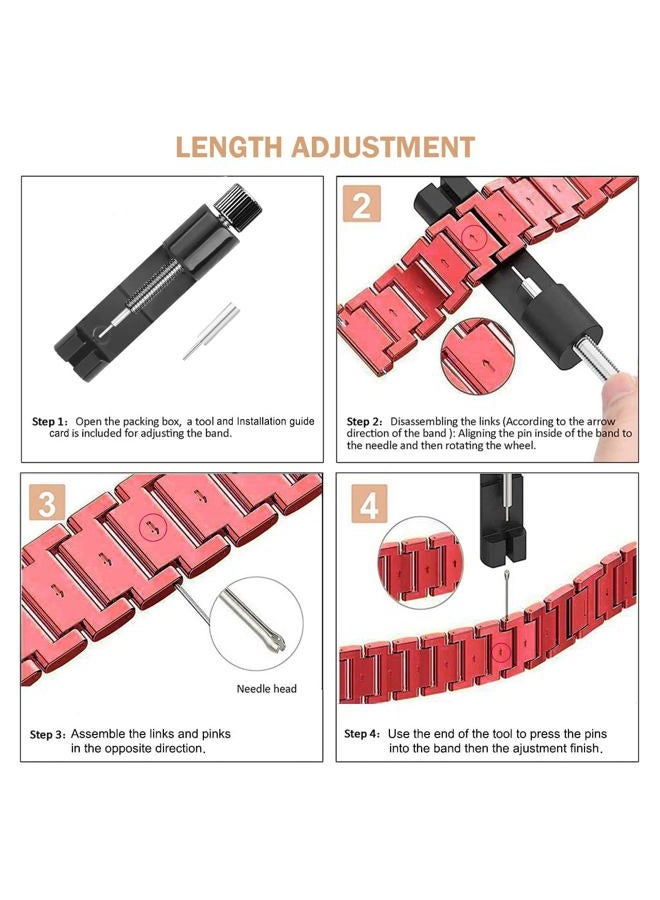 DEALELE Bands Compatible with Apple Watch Series 9/8 / 7 (41mm), Bling Rhinestone Diamond Metal Strap with Protective Case Cover Replacement for iWatch 41mm Women Men (41mm, Gold) - Image 5