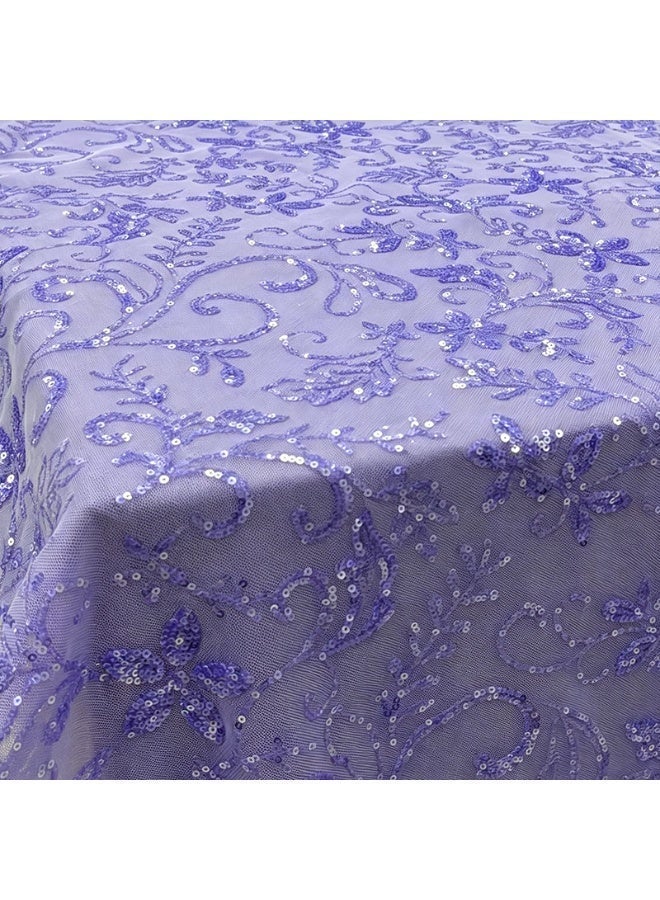 Purple Sequins Fabric 1 Yard Fabric Glitter Shimmer Fabric for Sewing Stretchy Fabric for Clothing Wedding Event Party Decoration - Image 2