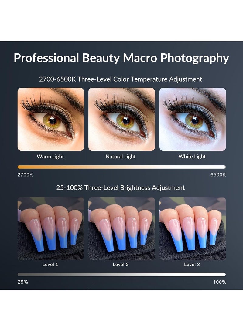 17mm+37mm Thread Lens Adapter with LED Fill Light, One-Piece Lens Phone Adapter for Android/iPhone, Lens Attachments for Macro/Wide Angle/Fisheye/Flow/Radial/Star Filter/Kaleidoscope Lens - Image 4