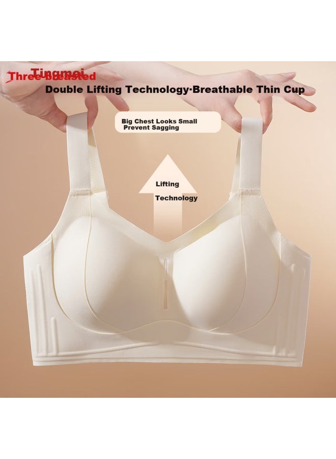 Gracewell 25-year New Invisible Plus Size Thin Push-up Anti-sagging Bra For Women Lifting And Supporting Side Bra - Image 3