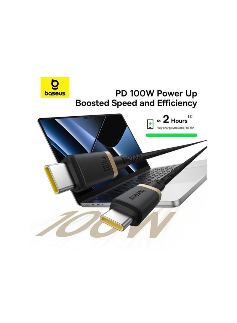 بيسوس Cabo De Dados Usb-c Usb-c, 100 W, 1 M - Baseus Dura (p1037780803u01-00) - Preto multicolour - Image 2