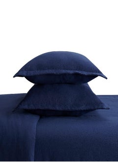 Serta SERTA Simply Clean Ultra Soft Hypoallergenic Stain Resistant 2 Piece Solid Duvet Cover Set, Navy, Twin/Twin XL  - Image 2