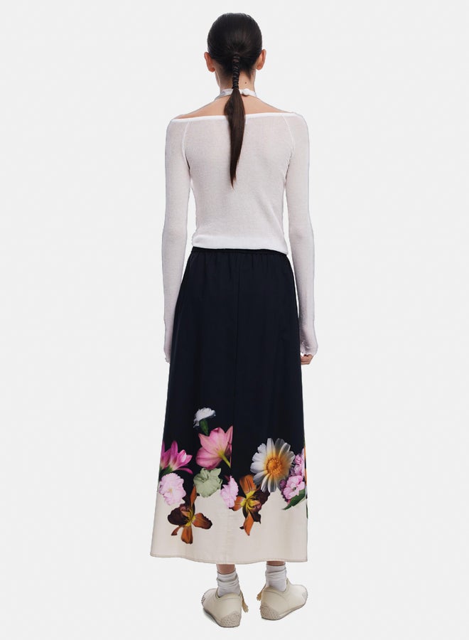 DESIGUAL Floral midi skirt  - Image 3
