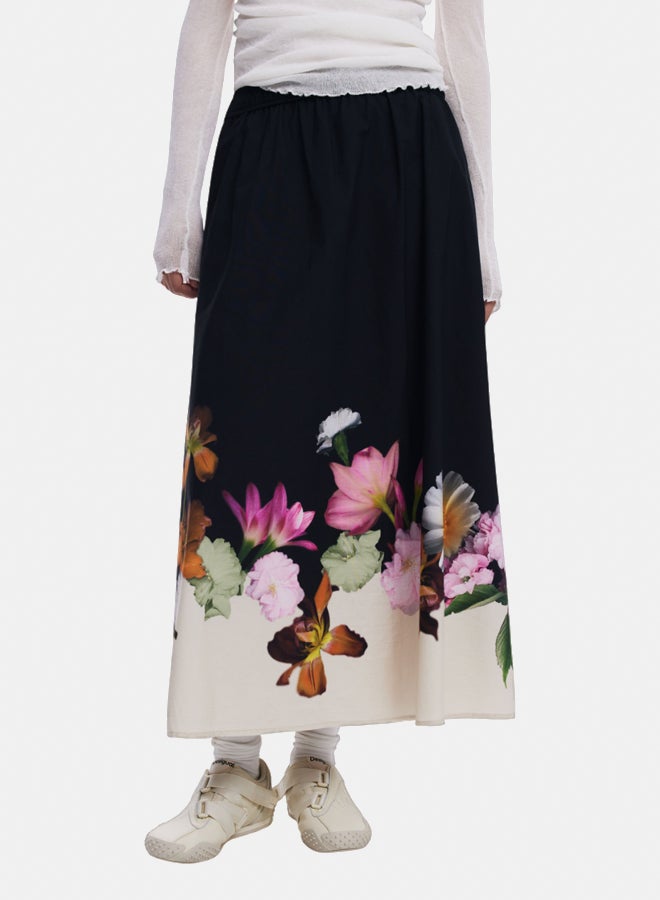 DESIGUAL Floral midi skirt  - Image 1