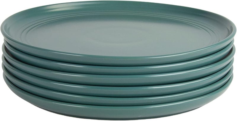 10 Strawberry Street Double Line 105 Dinner Plate Set of 6 Emerald Green - Image 3