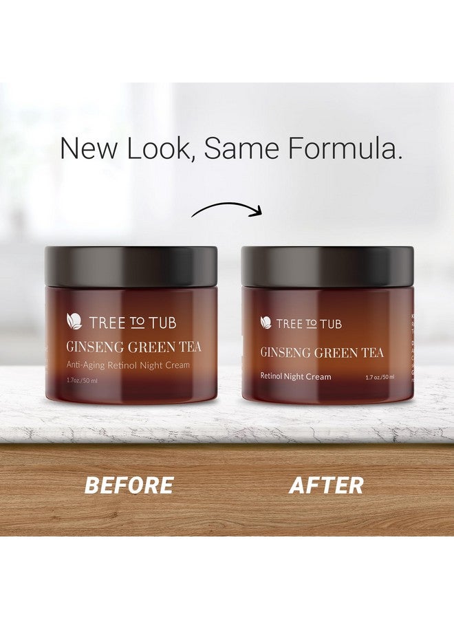 تري تو تيوب مرطب الوجه تري تو توب ريتينول المضاد للشيخوخة للبشرة الجافة والحساسة - مرطب للوجه مضاد للتجاعيد بحمض الهيالورونيك، كريم ليلي بفيتاميني أ وهـ للنساء والرجال مع الصبار العضوي والجينسنغ الطبيعي - Image 4
