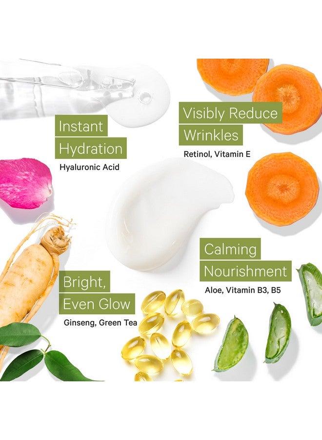 تري تو تيوب مرطب الوجه تري تو توب ريتينول المضاد للشيخوخة للبشرة الجافة والحساسة - مرطب للوجه مضاد للتجاعيد بحمض الهيالورونيك، كريم ليلي بفيتاميني أ وهـ للنساء والرجال مع الصبار العضوي والجينسنغ الطبيعي - Image 3