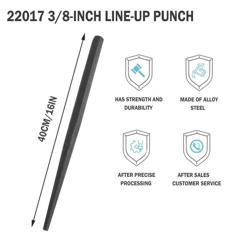 HNF 22017 3/8-Inch Line-Up Punch,Cone 7/8â€ to 3/8â€ï¼Œ15â€ Long (Set of 1) - Image 3