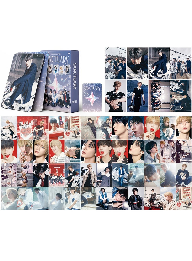 xozgdovg Integrate small card KPOP Korean Wave photo card 55 boxed DIY collection IVE support T group light purple -7TH 