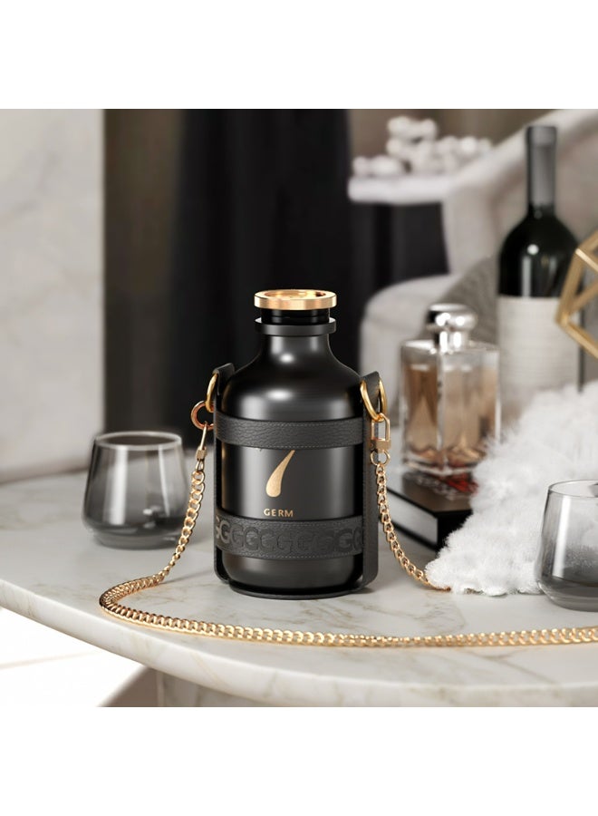 GERM Vacuum Bottle – Jet Black | 300ml Mini Insulated Stainless Steel Flask | Compact Travel Thermos | BPA-Free Leak-Proof Coffee Bottle | Keeps Hot & Cold for 12 Hours - Image 4