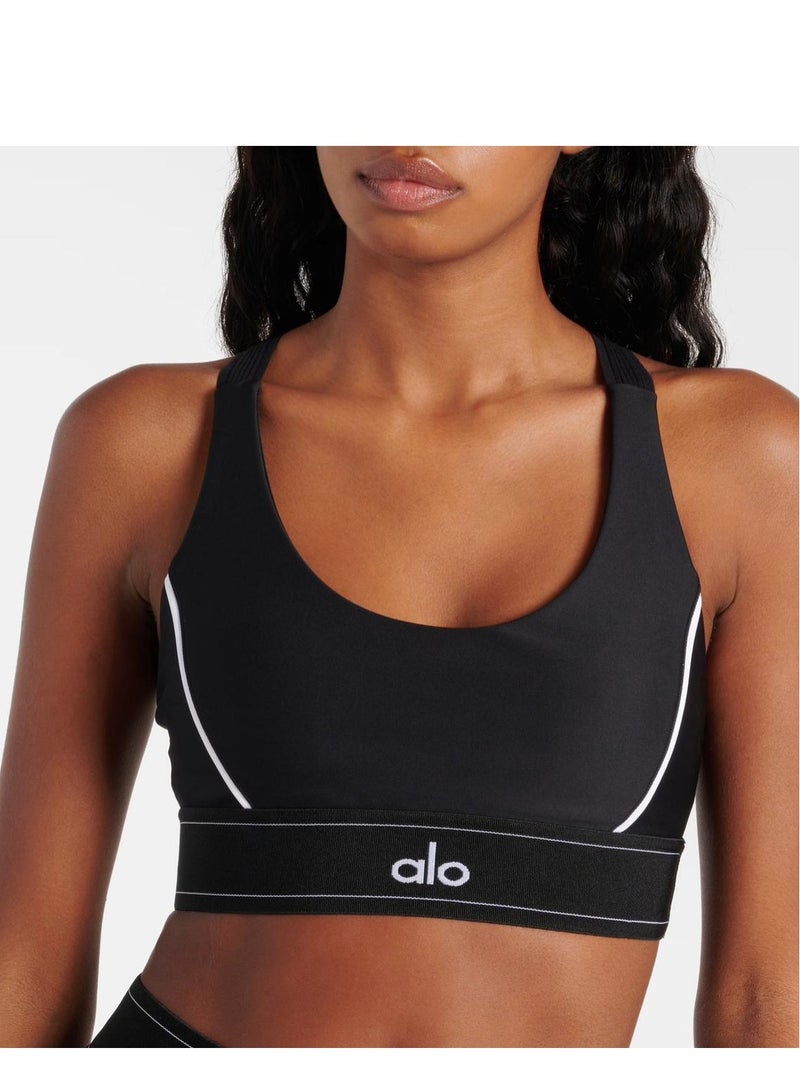 ألو بدلة رياضية نسائية أنيقة مزودة بحمالة صدر مدمجة، بتصميم رياضي مريح، قابلة للتمدد في 4 اتجاهات - Image 3