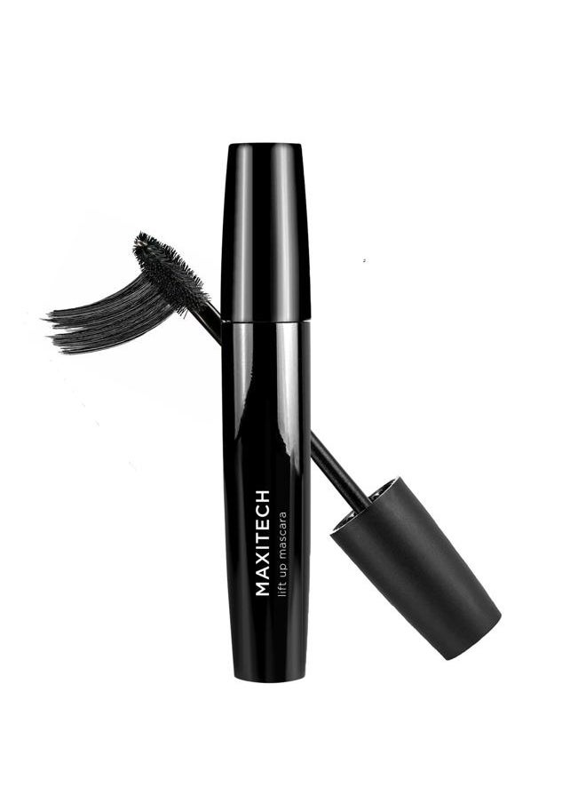 Nouba - Maxitech Lift Up Mascara - Convex Shape Brush, Volumizing, Lengthening, Defining, Multiplying, Curling, Doe-Eyes Effect, Black, 18ml - Image 1