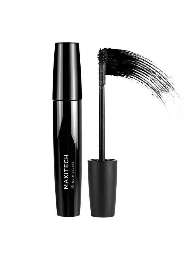 Nouba - Maxitech Lift Up Mascara - Convex Shape Brush, Volumizing, Lengthening, Defining, Multiplying, Curling, Doe-Eyes Effect, Black, 18ml - Image 1