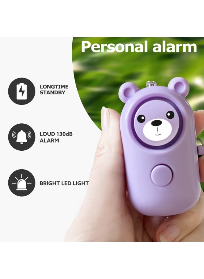 Personal Alarm Keychain, Safety Loud Self Defense Alarm, Portable Security Siren LED Light, Cute And Compact Self Defense Buzzer For Women, (2pcs, Mint Green And Pink) - Image 2