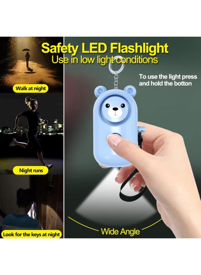 Personal Alarm Keychain, Safety Loud Self Defense Alarm, Portable Security Siren LED Light, Cute And Compact Self Defense Buzzer For Women, (2pcs, Mint Green And Pink) - Image 4