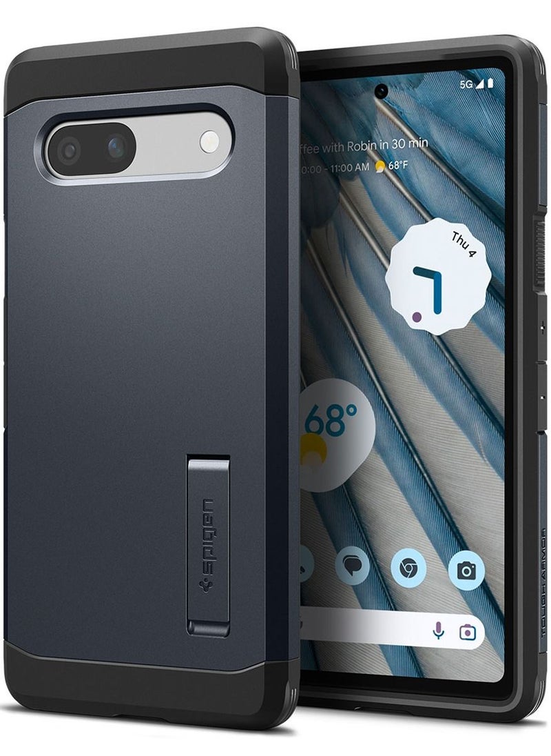 Spigen غطاء حماية Tough Armor لهاتف Google Pixel 7a (2023) مع إسفنج شديد التحمل - لون رمادي معدني  - Image 1