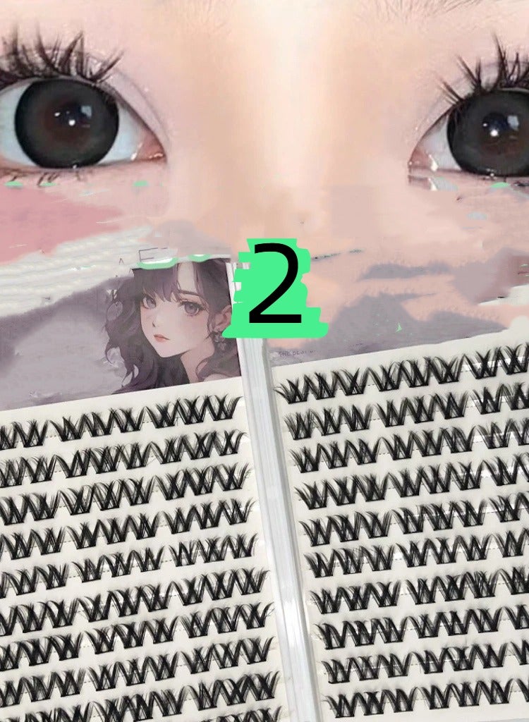 كتاب لاش -4 في 1 جلدات المجموعة (185 مجموعة) مع الملاقط، خالية من الغراء وقابلة لإعادة الاستخدام، الحجم الطبيعي/الدرامي للاستخدام اليومي/الطرف - Image 4